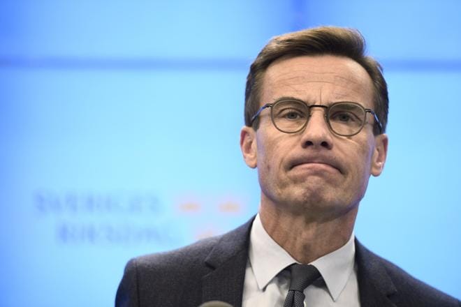 Maltillisen kokoomuksen puheenjohtaja Ulf Kristersson joutui tunnustamaan tappionsa Ruotsin pääministerikisassa ainakin ensimmäisellä yrityksellä. Maanantaina etsitään uusi kokelas. KUVA: HENRIK MONTGOMERY