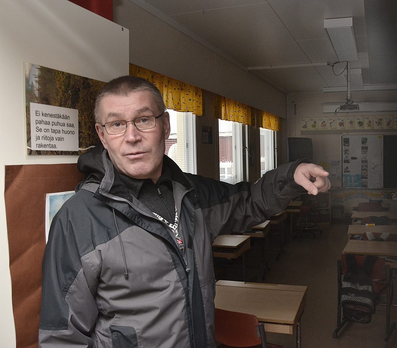 Maamiesseuran puheenjohtaja Ari Oikarainen pitää koulun ja seuran välistä yhteistyötä tärkeänä.