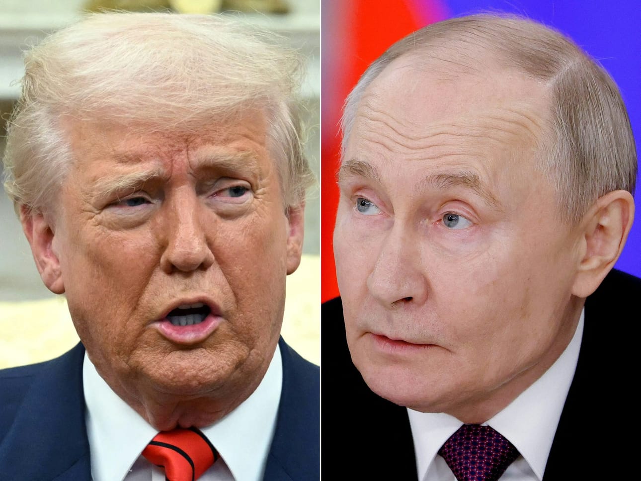 Donald Trumpin mukaan hän puhui keskiviikkona puhelimessa Vladimir Putinin kanssa. LEHTIKUVA/AFP