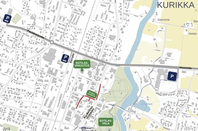Kurikassa sotilasvala ja -vakuutustilaisuudet pidetään Kurikan urheilukentällä ja Kurikan kirjastossa. Ohimarssi kulkee Kurikantiellä. Kartat tapahtumapaikoista ja parkkipaikoista löytyvät Kurikan kaupungin nettisivuilta, joilta myös oheisen kartan voi tulostaa.