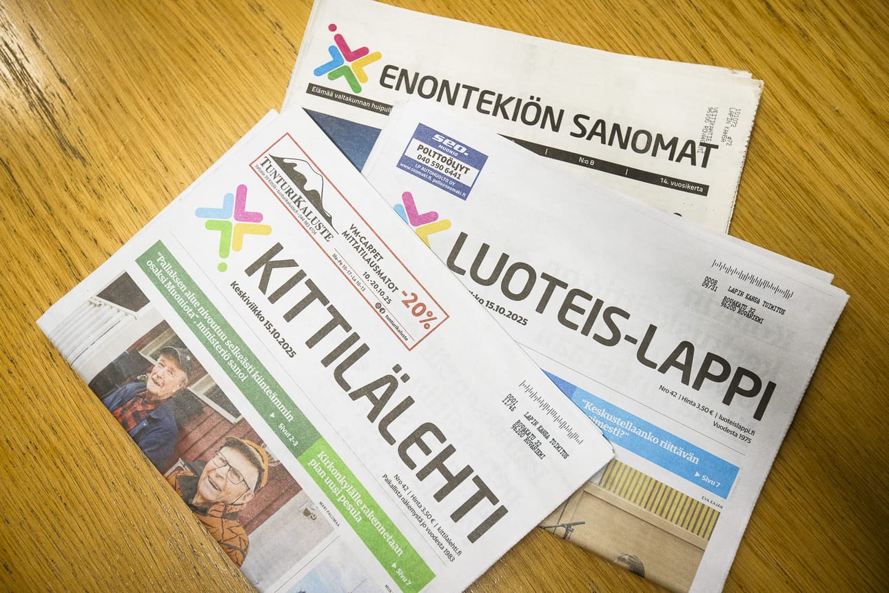 Hilla Group pohtii Kittilälehden, Luoteis-Lapin ja Enontekiön Sanomien yhdistämistä yhdeksi, Tunturi-Lapin alueen kattavaksi paikallislehdeksi.