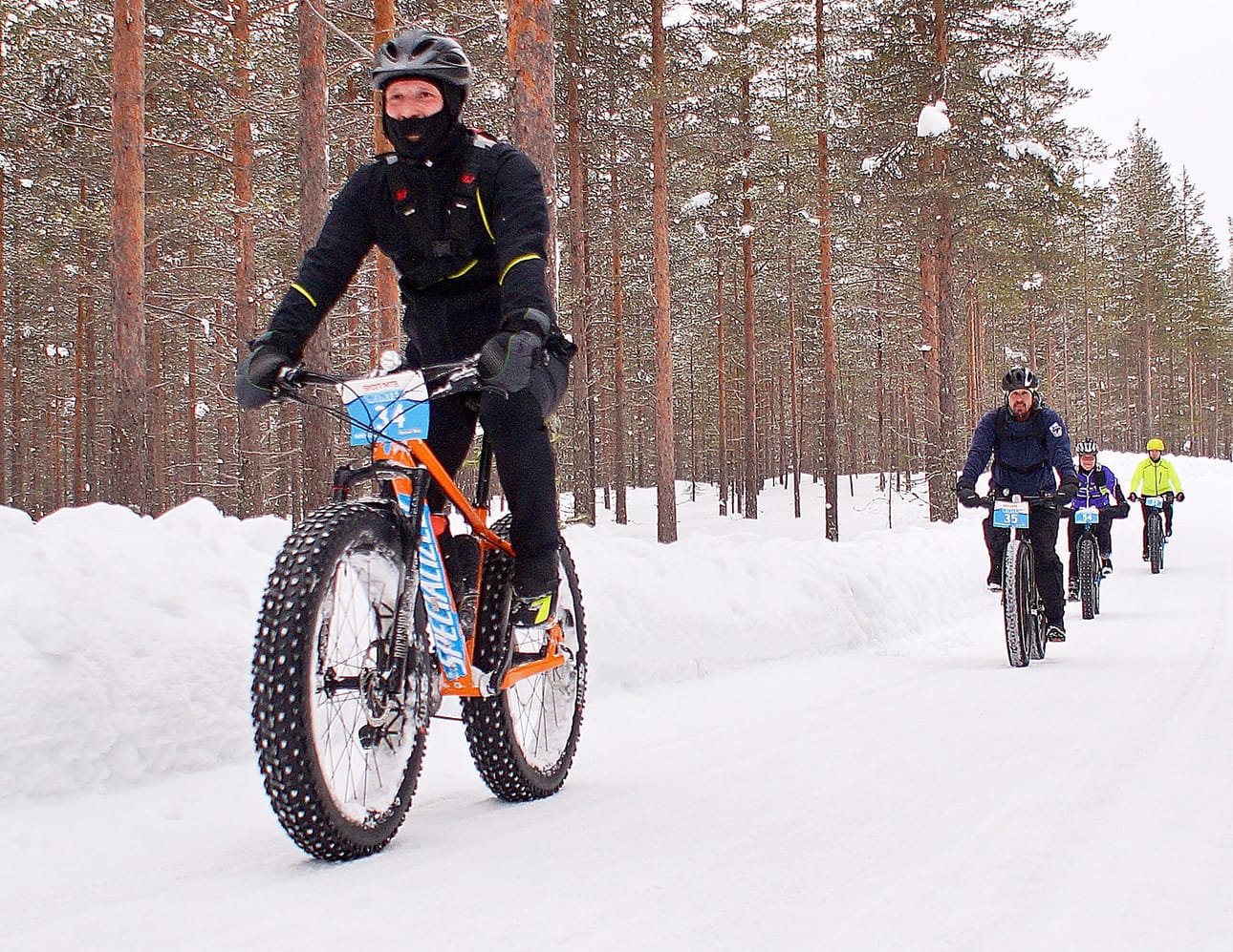 Iso-Syötteen retkeilyalueella on reittiä myös talvipyöräilijöille.