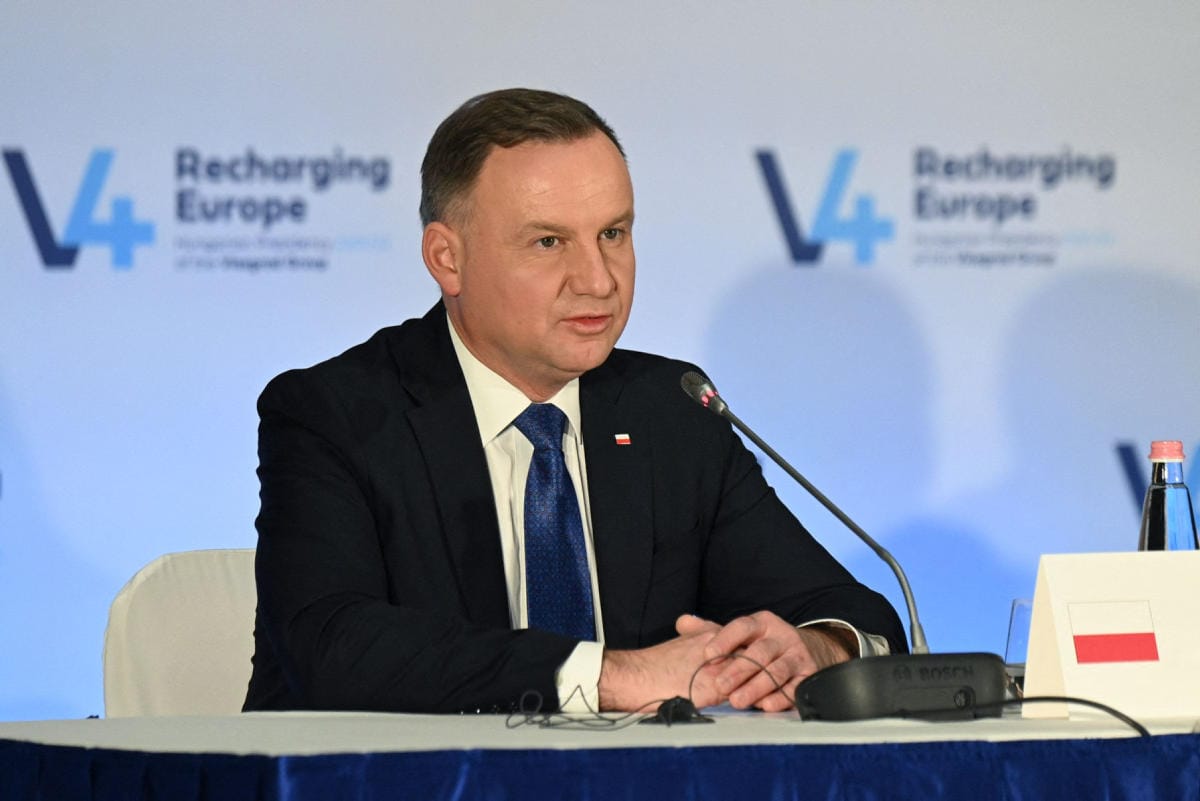 Presidentti Duda ilmoitti päätöksestään sen jälkeen, kun EU ja Yhdysvallat olivat arvostelleet voimakkaasti lakia. Arkistokuva. LEHTIKUVA / AFP