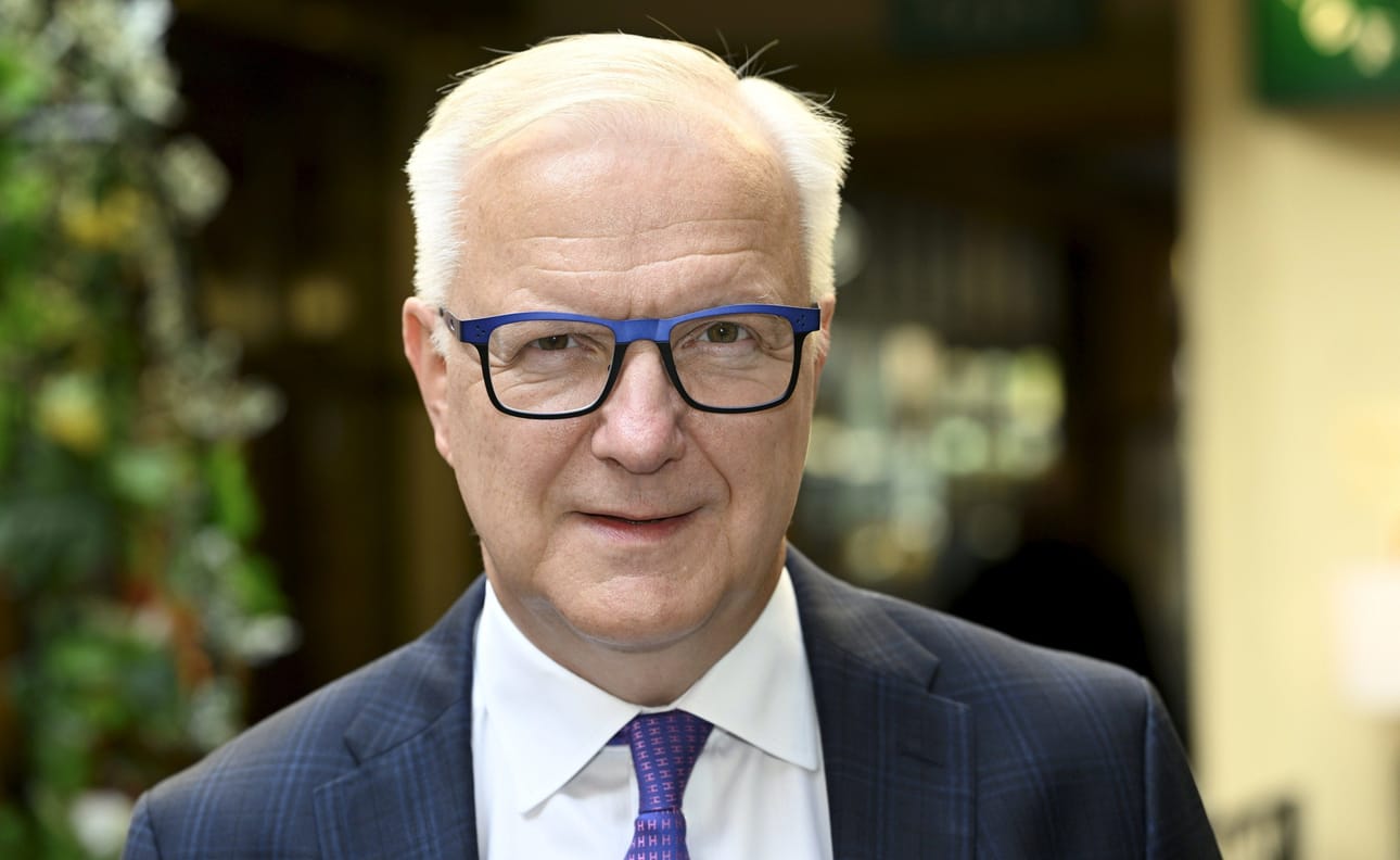 Olli Rehn on jo entuudestaan presidenttiehdokas valitsijayhdistyksen kautta. LEHTIKUVA / HEIKKI SAUKKOMAA