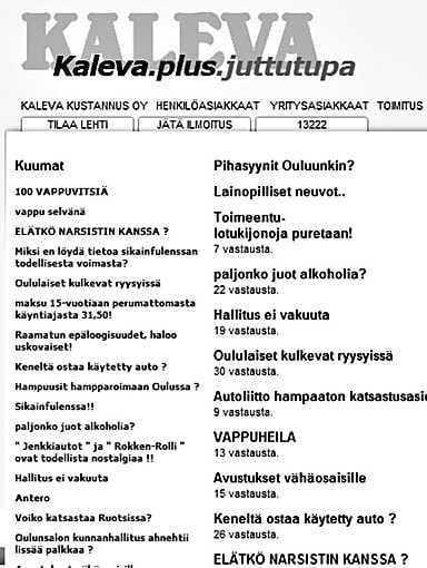 Lehtien verkkosivustojen keskustelupalstat perustuvat vastuulliseen sananvapauteen.