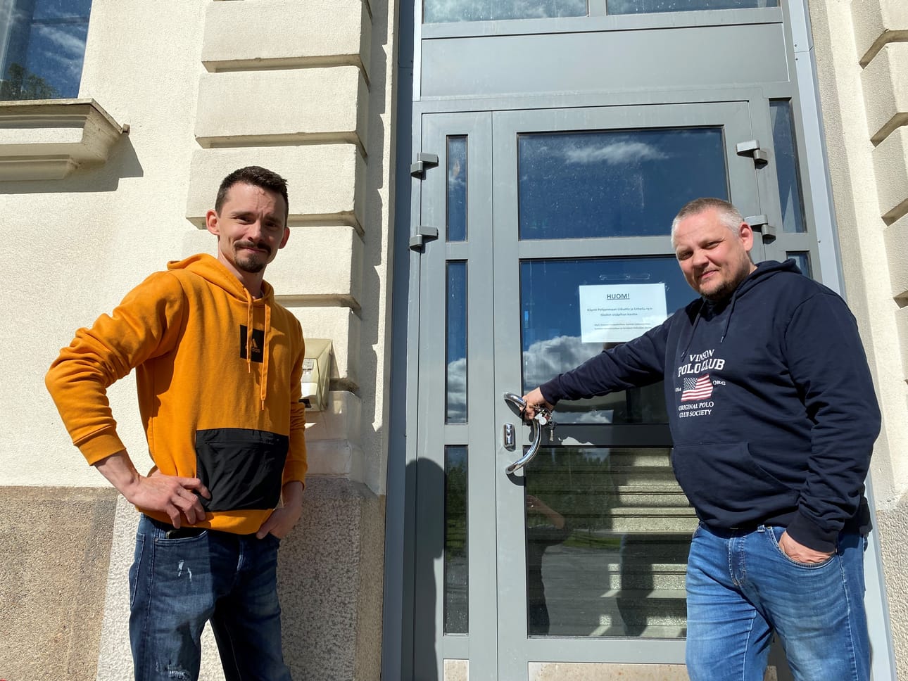 Yrittäjät Tuomas Valtonen (vas.) ja Jani Haapala hyppäsivät rohkeasti uudelle alalle.