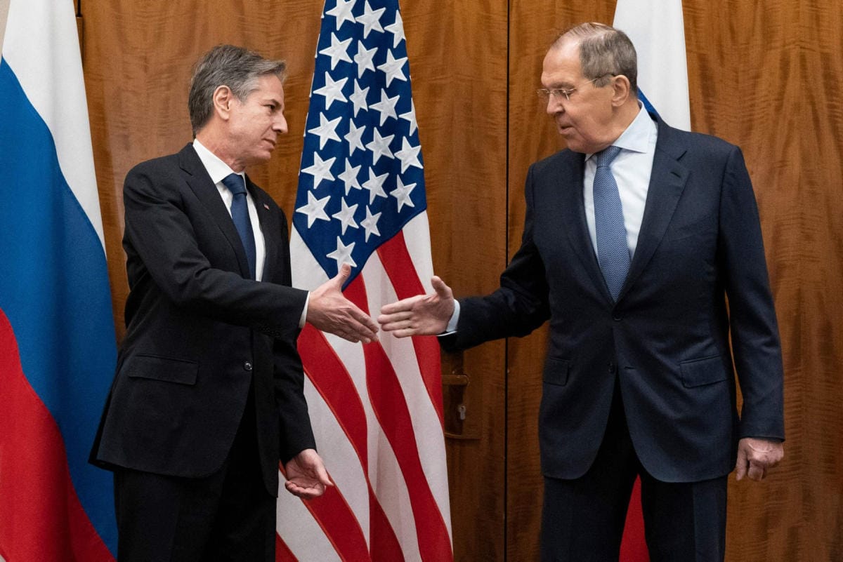 Blinken ja Lavrov tapasivat Genevessä. LEHTIKUVA/AFP