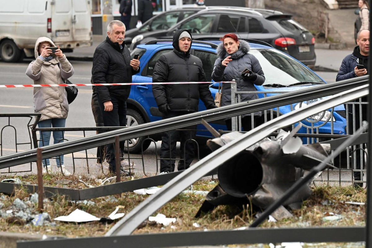 Kiovalaisia torstaina. Lehtikuva/AFP