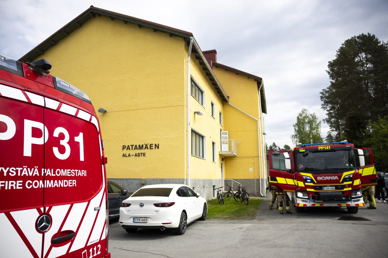 Patamäen ala-asteella tehtiin perjantaina yhden aikoihin palohälytys.