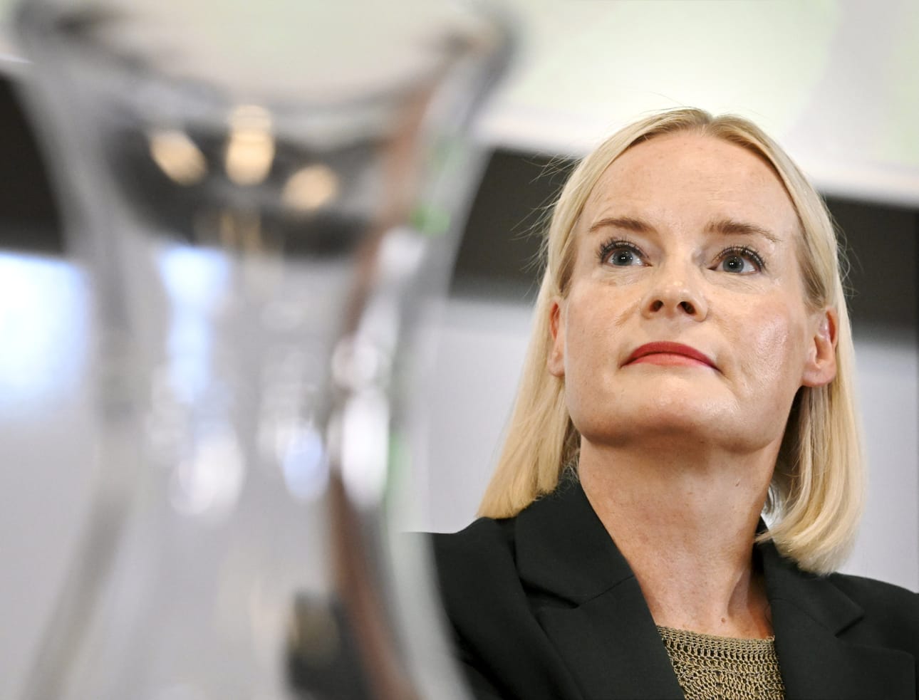 Valtiovarainministeriö esitti ehdotuksessaan opetus- ja kulttuuriministeriön budjettiin 50 miljoonaa euroa vähemmän rahaa kuin ministeriö itse. Kuvassa valtiovarainministeri Riikka Purra (ps.) LEHTIKUVA / MARKKU ULANDER