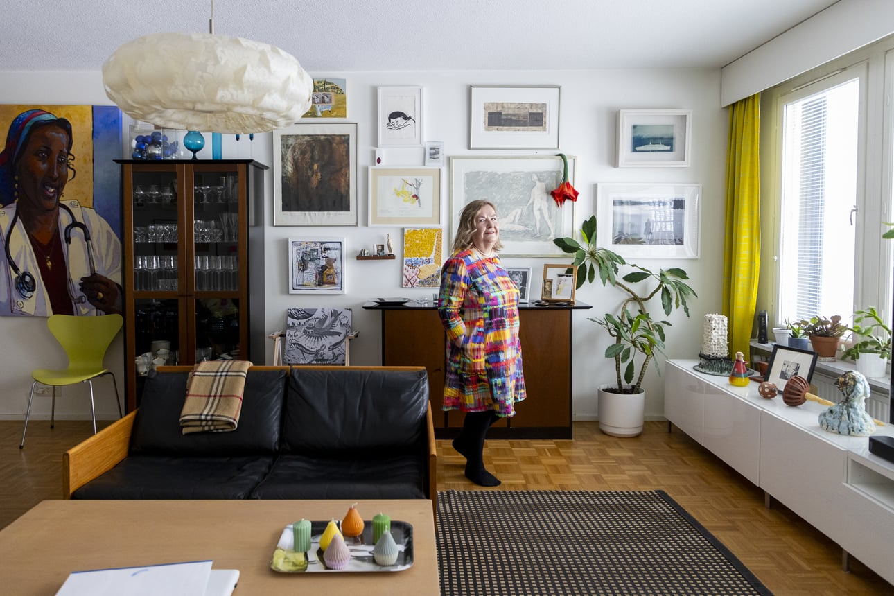Katriina Pietilä-Junturan ja Esa Junturan koti Väylän rannalla kuvastaa kahden aikuisen esteetikon rakkautta pohjoisen taiteeseen