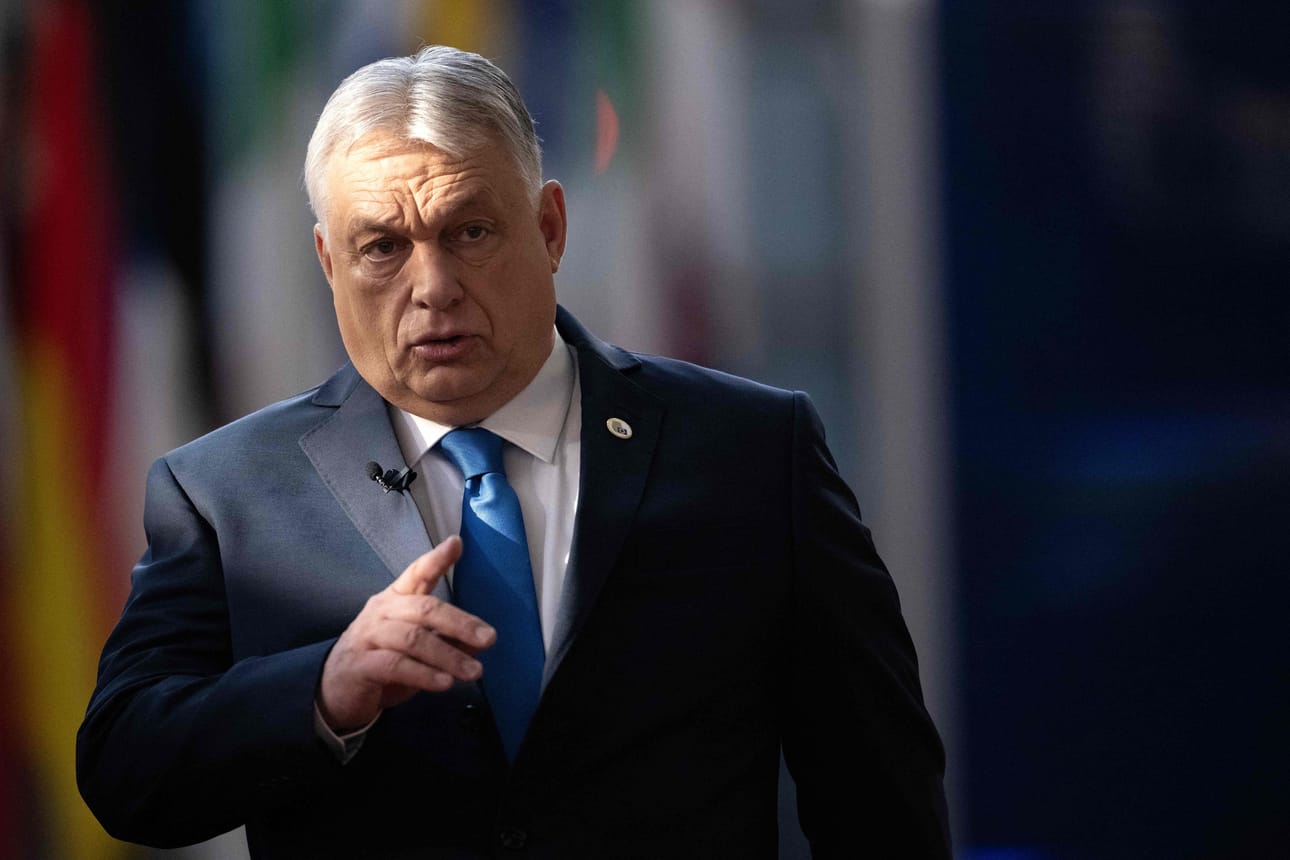 Unkarin pääministeri Viktor Orban saapui EU-huippukokoukseen Brysseliin torstaina.