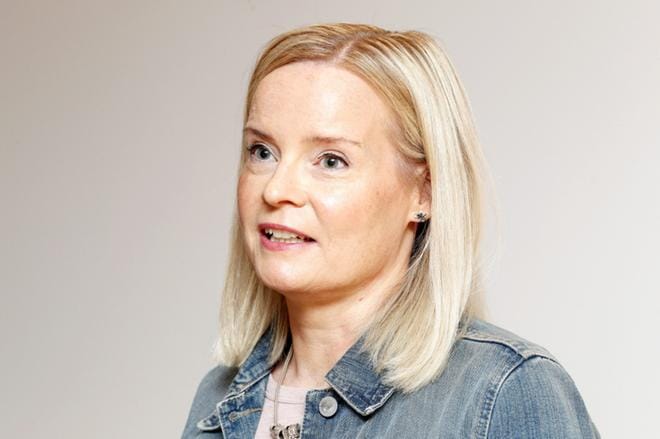 Riikka Purra kertoi torstaina pyrkivänsä perussuomalaisten puheenjohtajaksi. Kuva: Lehtikuva/Roni Rekomaa