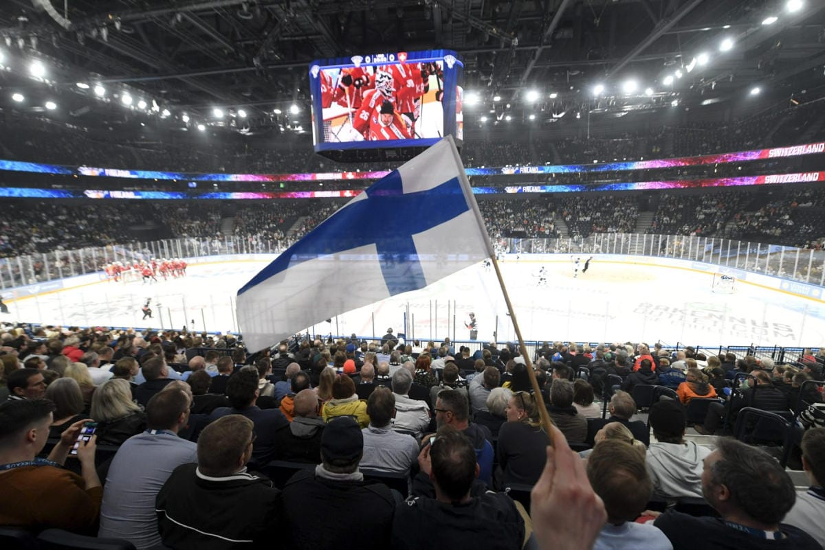 Kisaisäntä Suomi aloittaa alkusarjansa ja kohtaa kello 20.20 alkavassa ottelussa Norjan. LEHTIKUVA / VESA MOILANEN
