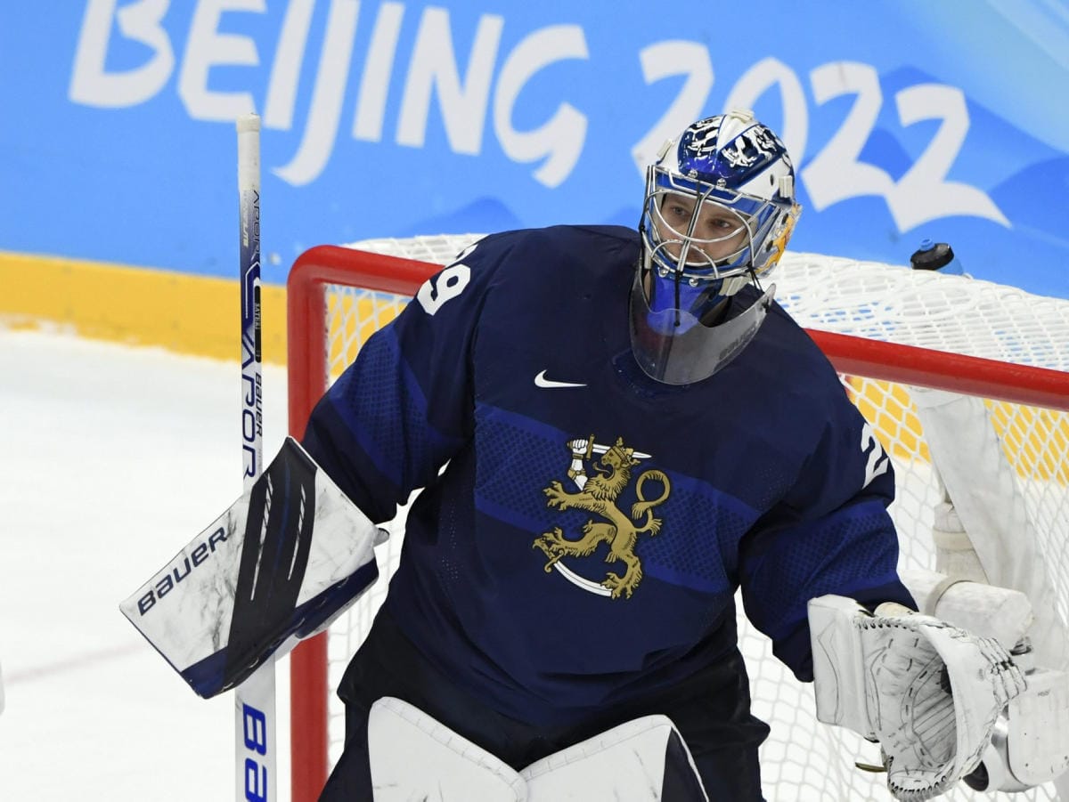 Maalivahti Harri Säteri torjui 33 laukausta. LEHTIKUVA / JUSSI NUKARI