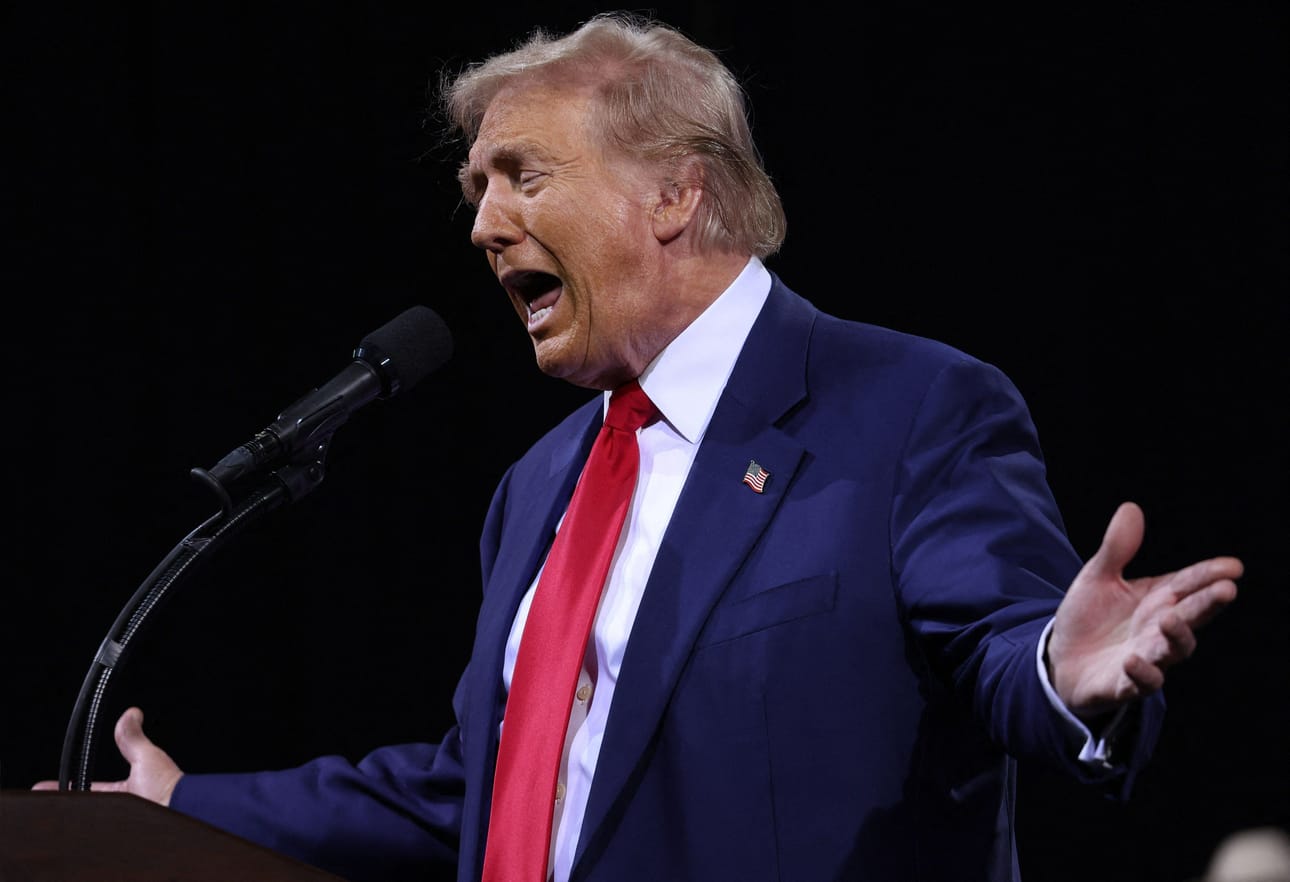 Donald Trumpin tuomio hyssyttelyrahaoikeudenkäynnissä on tarkoitus lukea 26. marraskuuta. LEHTIKUVA/AFP