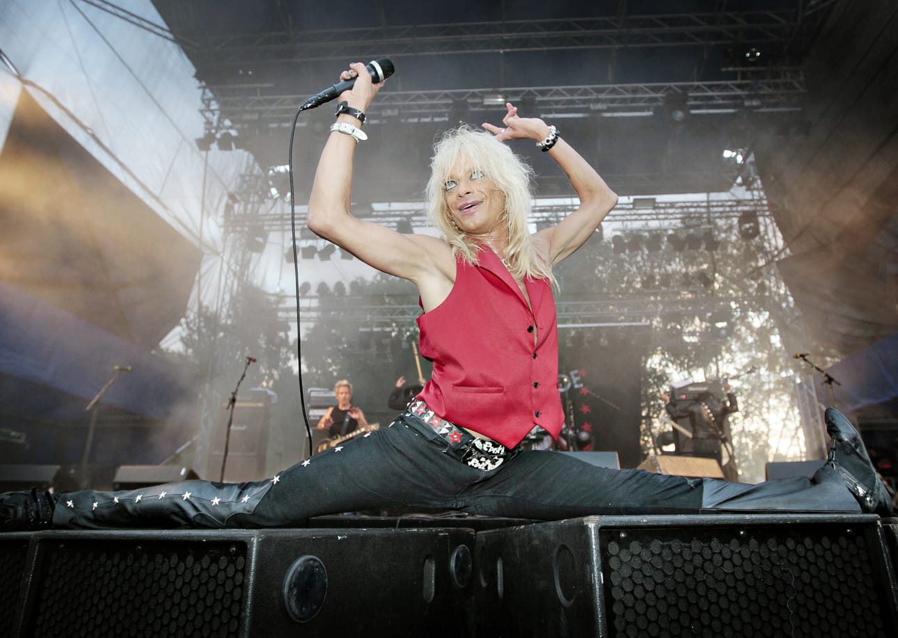 Michael Monroe teki spagaatteja Qstockissa viime heinäkuussa.