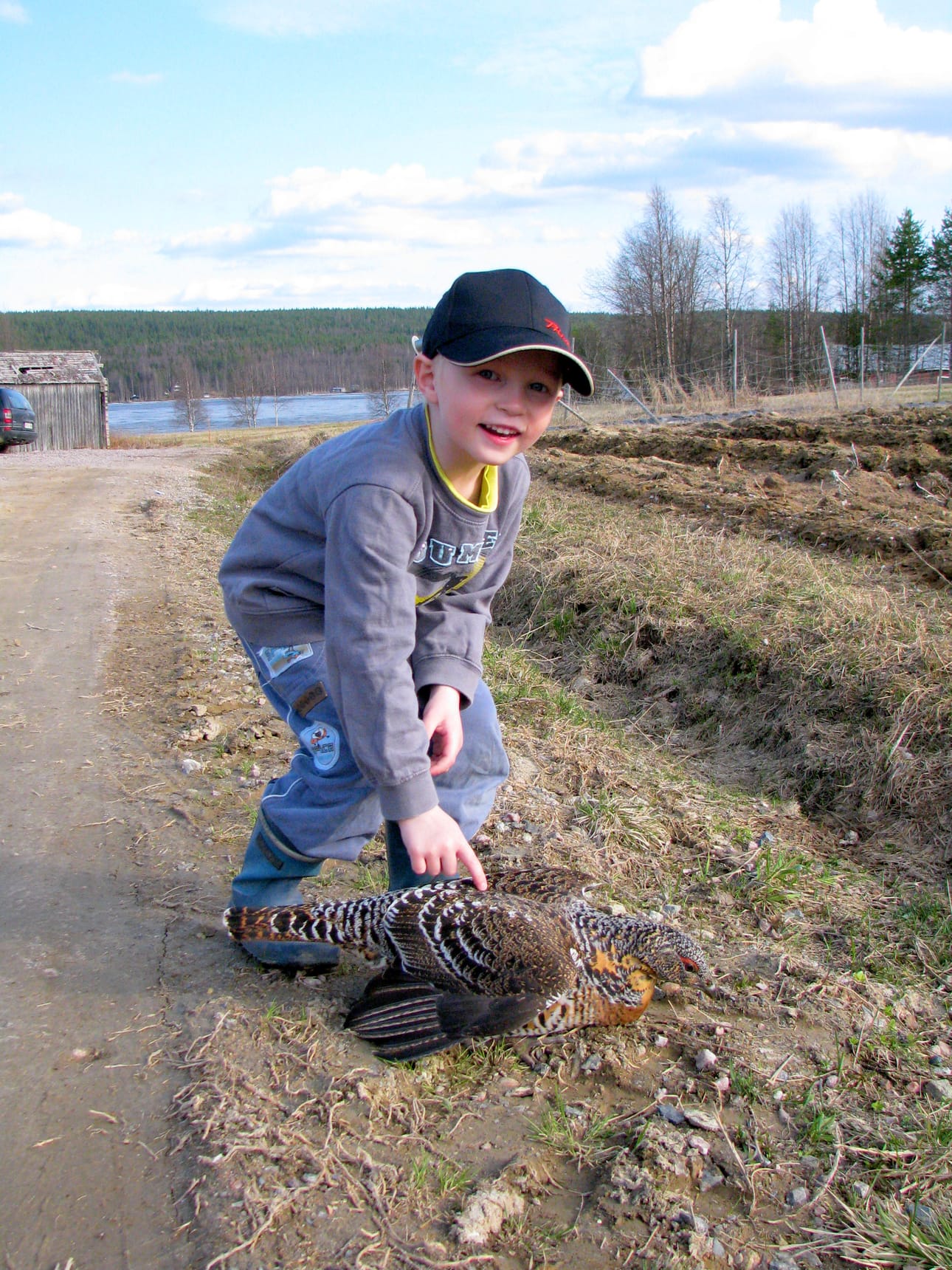 Koppelosta on tullut 5-vuotiaan Petri Korvalan lemmikki. Hän varoittelee pihalle tulevia vieraita, ettei lintua saa hätyyttää.