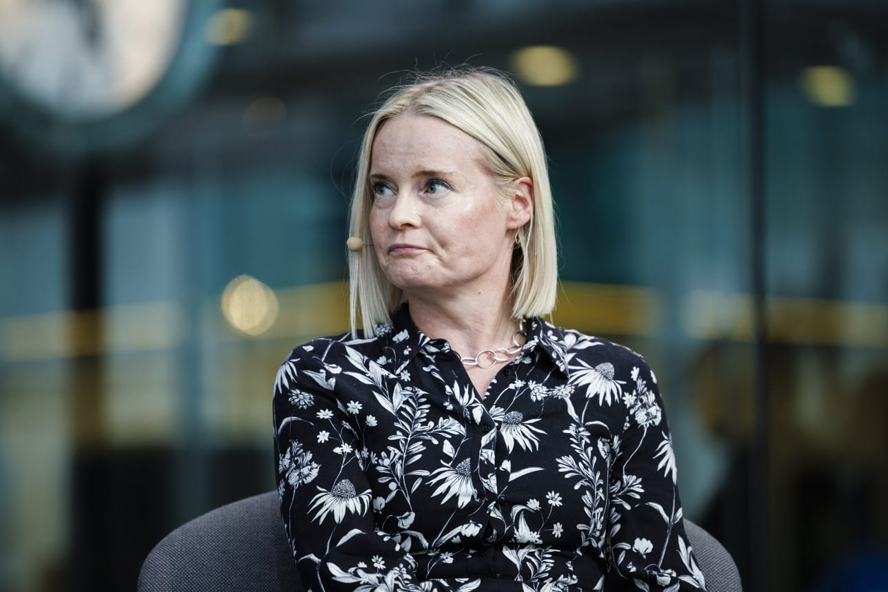 Riikka Purran johtamien perussuomalaisten kannatus on gallupin mukaan nyt 14,9 prosenttia. LEHTIKUVA / Seppo Samuli