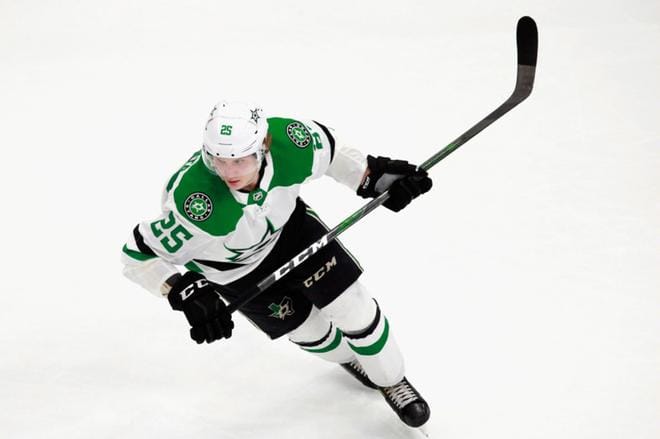 Joel Kiviranta jatkaa Dallasissa kaksivuotisella sopimuksella. Kuva: Lehtikuva / Getty Images