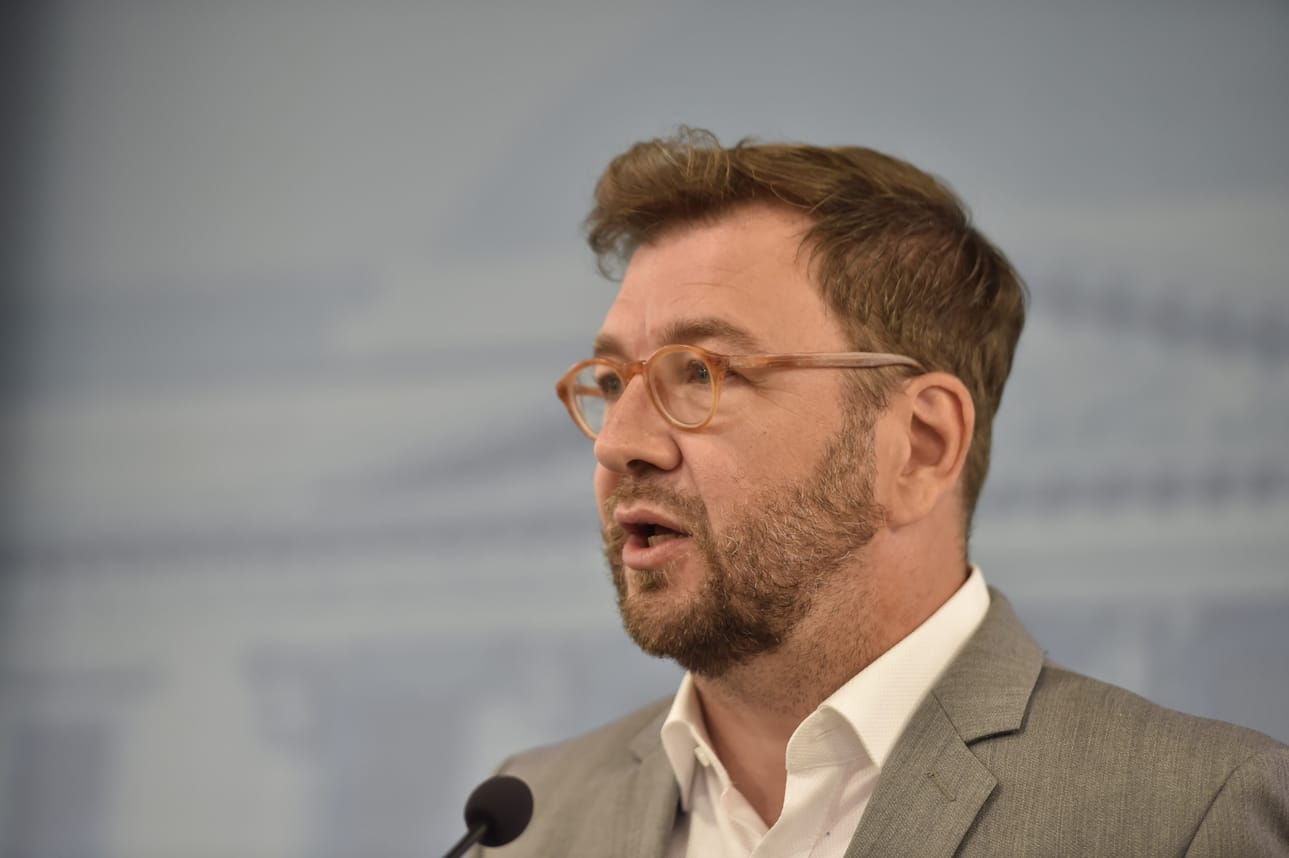 Työministeri Timo Harakka (sd.) kertoi tiistaina tänä syksynä alkavista työllisyyden parannustoimista.