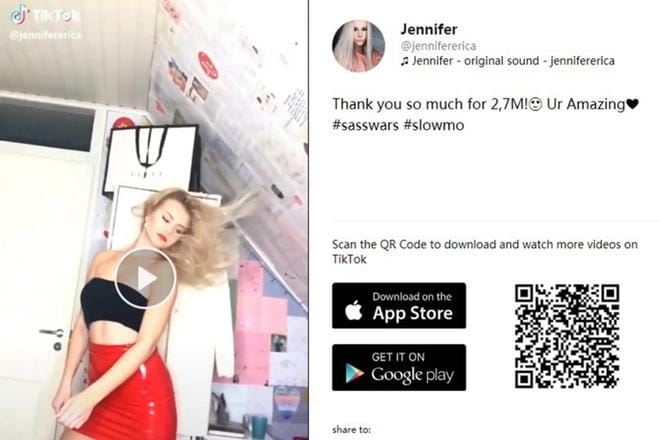 Kuva: Kuvakaappaus Jennifer Käldin profiilista