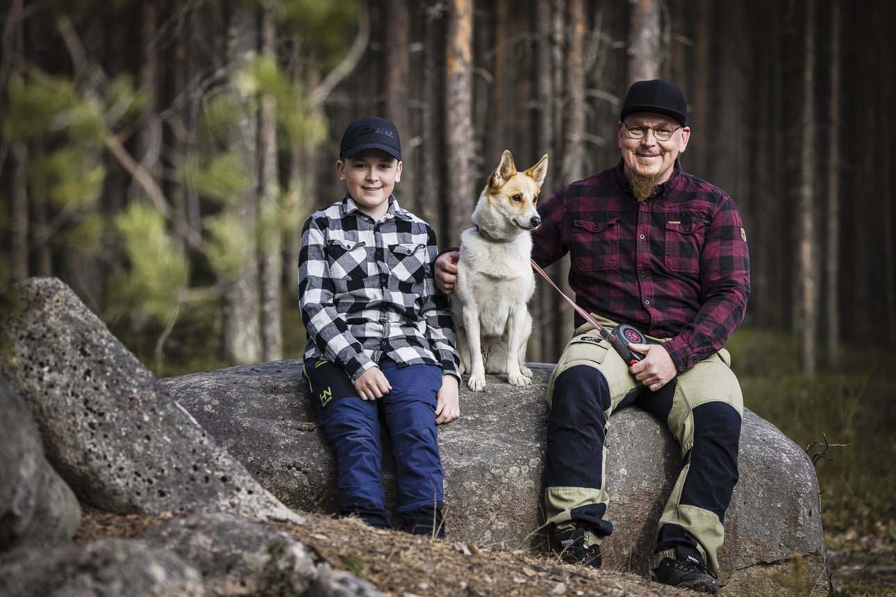 Rovaniemeläinen Aksu Koivuranta on kulkenut metsästysreissuilla jo 3-vuotiaasta asti – lapsen ilo palkitsee paljon enemmän kuin saalis, sanoo isä Sami Koivuranta