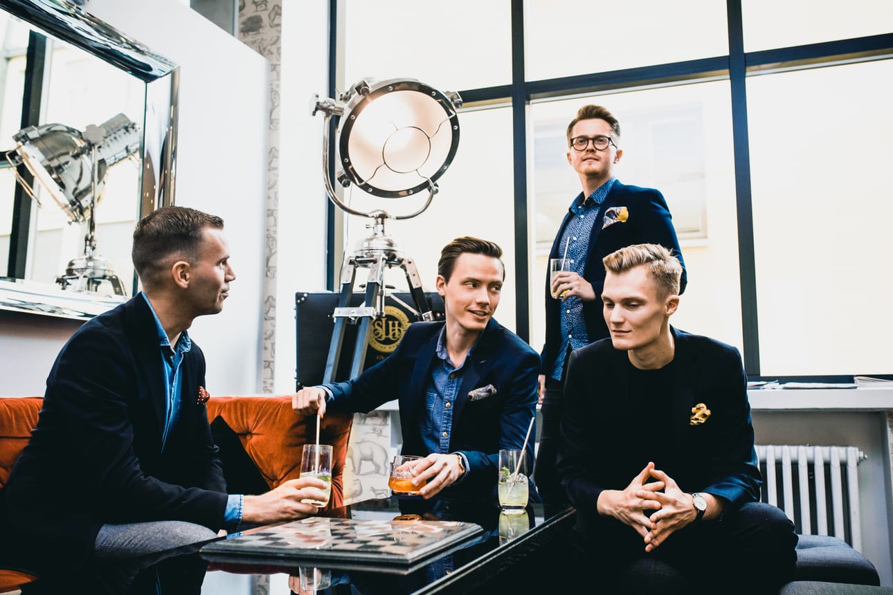 Suomalainen barbershop-yhtye Clubhouse Quartet Helsingistä esiintyy festivaalin päätöskonsertissa.