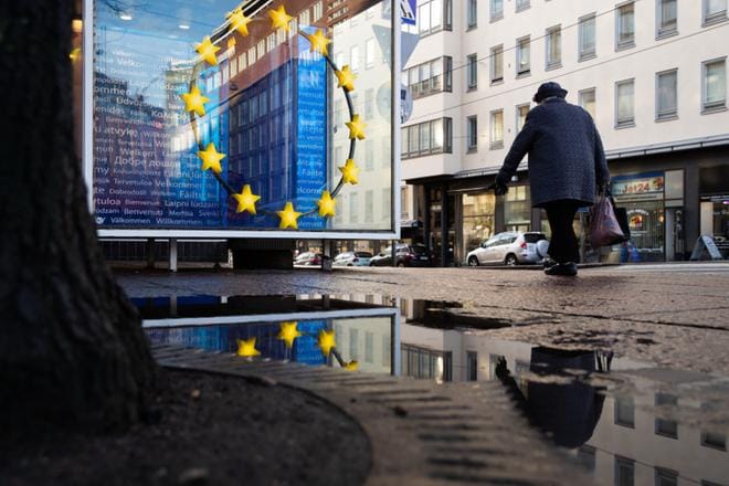 Suomen kansa äänesti vuonna 1994 neuvoa-antavasti Euroopan unioniin liittymisestä. Nyt perussuomalaiset vaatii kansanäänestystä unionin elvytyspaketista, KUVA: Arttu Laitala