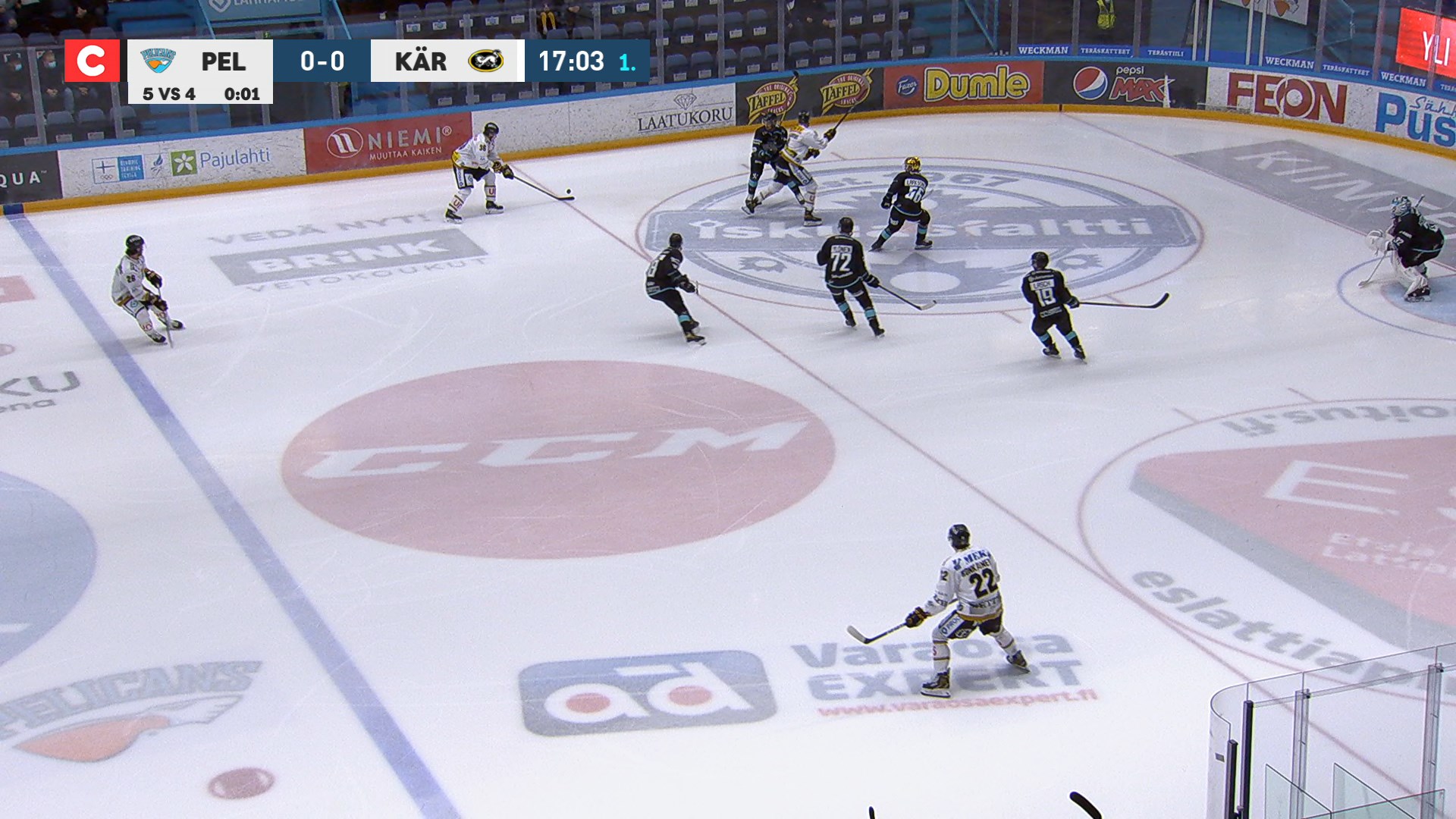 Maalikooste: Pelicans–Kärpät
