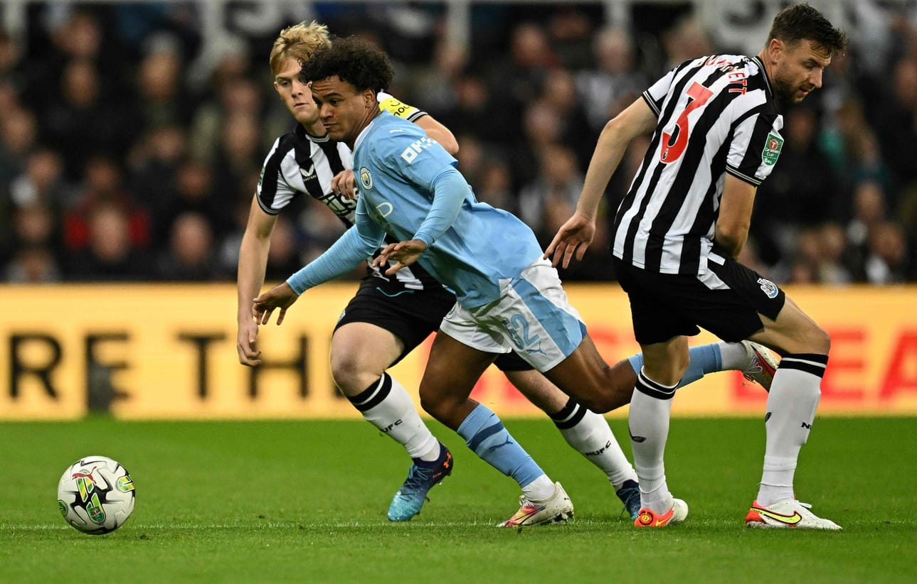 Newcastle pudotti Manchester Cityn cupin neljänneltä kierrokselta keskiviikkoiltana. LEHTIKUVA/AFP
