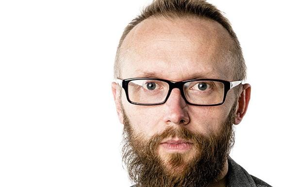 LÃ¤nnen Median uutishuoneen pÃ¤Ã¤llikkÃ¶ Jussi Orell. Kolumnikuva.