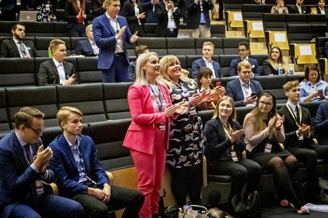 Kokoomusnuorten liittokokous pidettiin Seinäjoella viikonloppuna. Kuva: Tanja Korpela