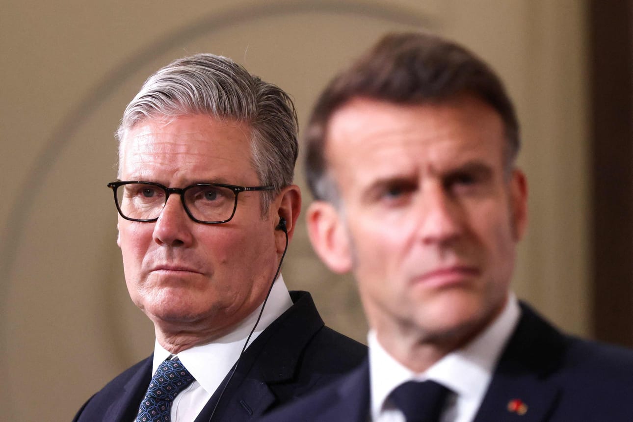 Britannian pääministeri Keir Starmer ja Ranskan presidentti Emmanuel Macron.