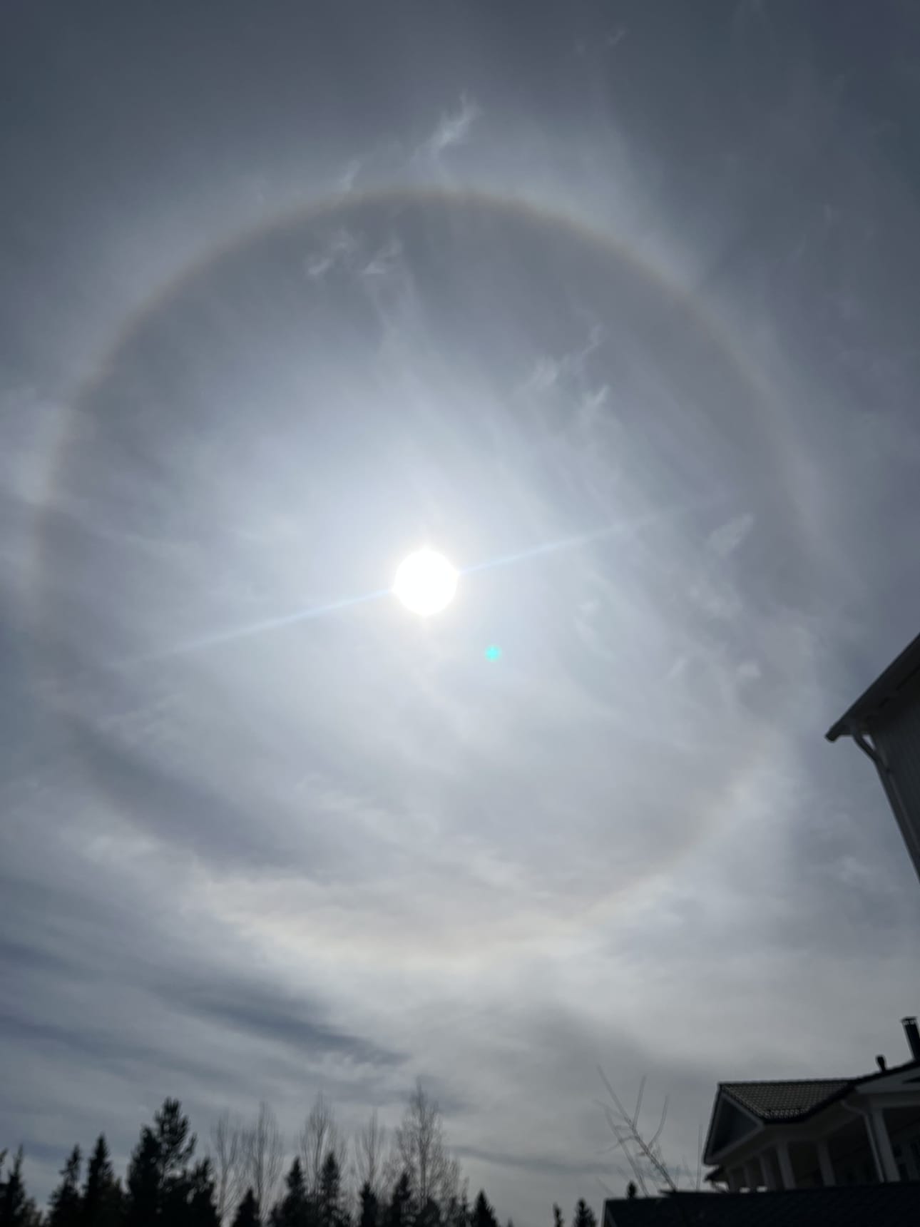 Kalevan lukija havaitsi haloilmiön Metsokankaalla.