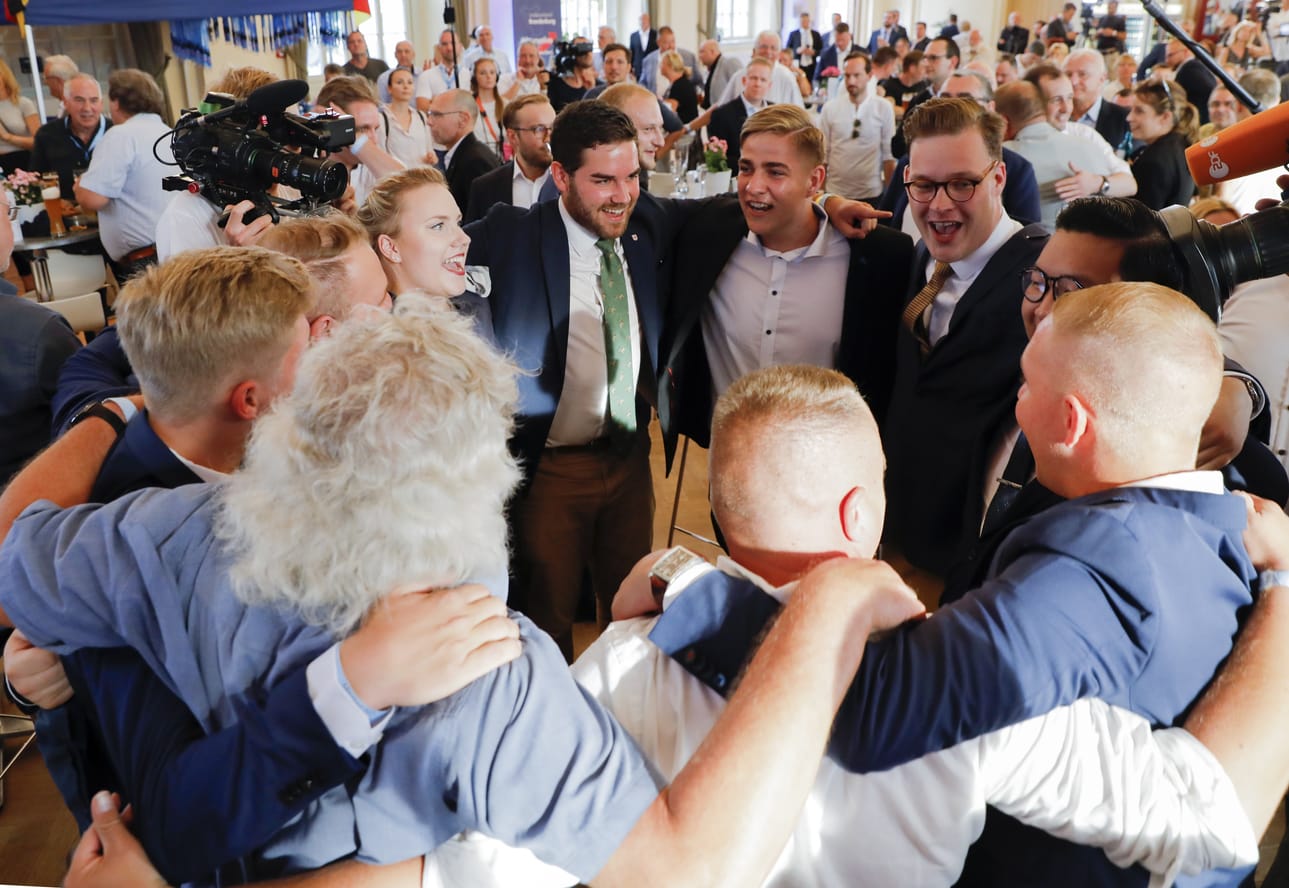 Nationalistisen AfD:n kannattajat jännittivät tulosta viime viikonlopun osavaltiovaaleissa.