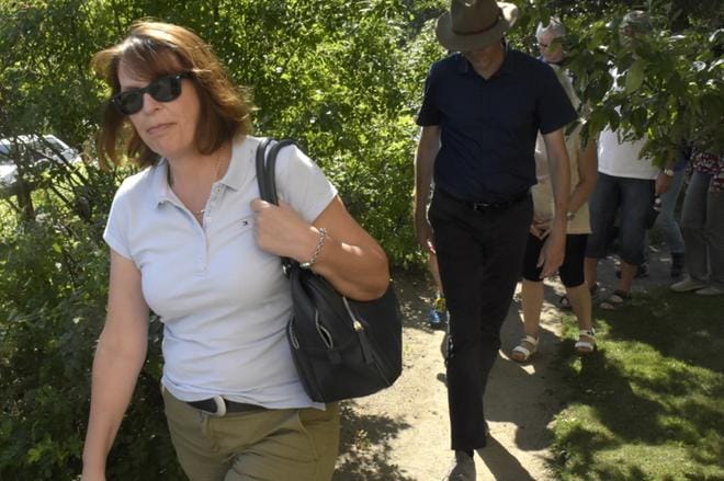Bünden kaupunginvaltuuston jäsen ja vihreiden ryhmäjohtaja Stefanie Janssen vierailee Pietarsaaressa ensimmäistä kertaa. KUVA: TAPIO LEHTINEN