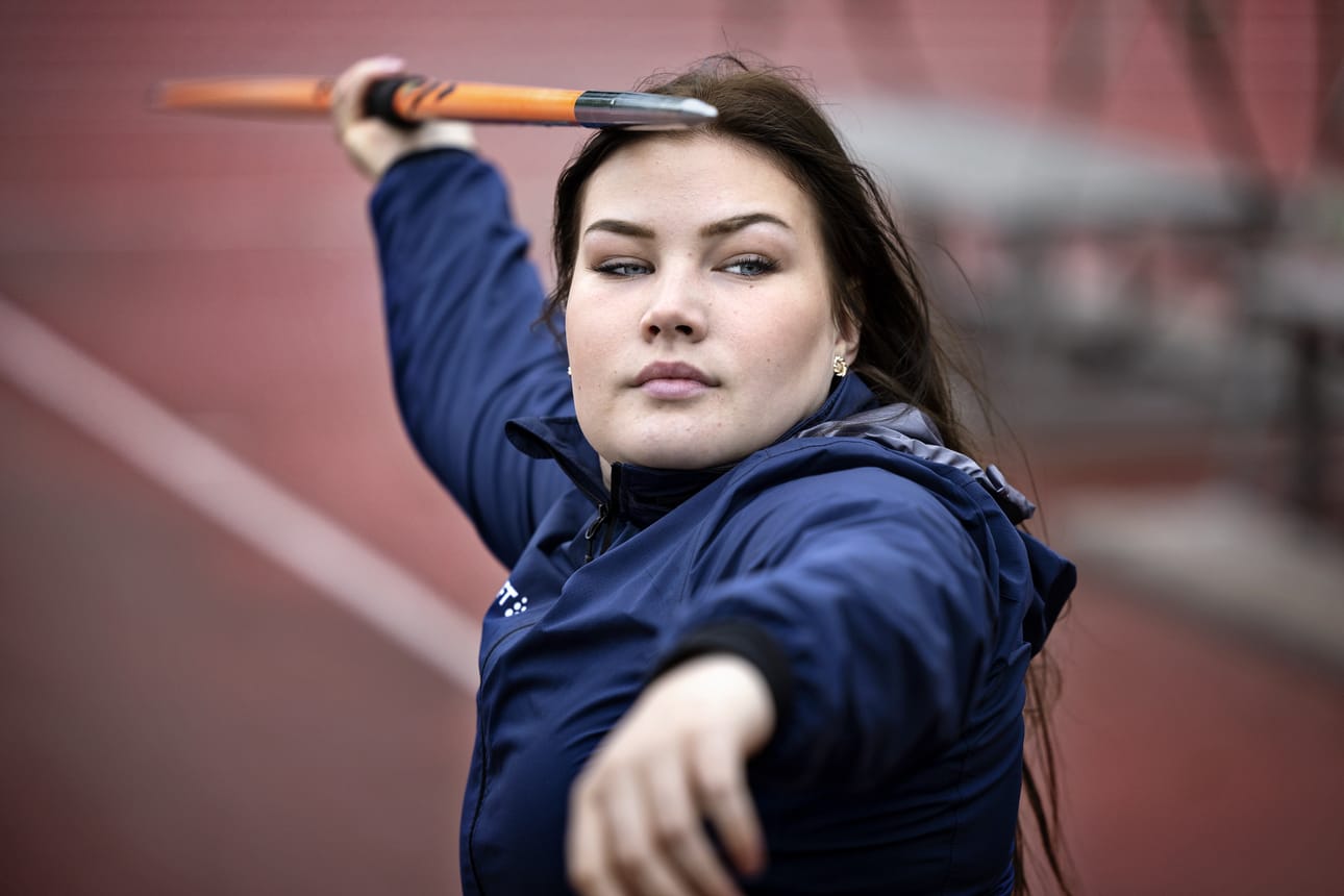 Anni-Linnea Alanen ei selvinnyt naisten keihäsfinaaliin Kalevan kisoissa. Arkistokuva.