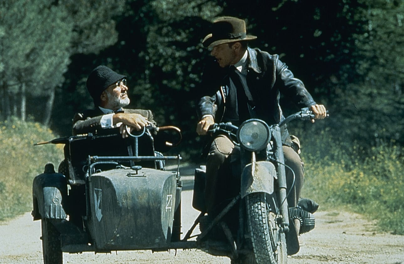 Pappa Sean Conneryn ja Harrison Fordin yhteispeli kohentaa Indy-seikkailua. Kuva: Venetsia