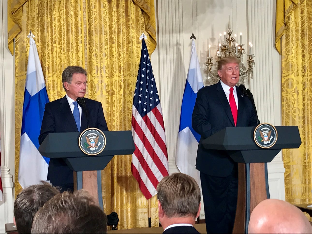 Presidentti Sauli Niinistö vieraili Yhdysvaltain presidentin Donald Trumpin luona Valkoisessa talossa myös elokuussa 2017.