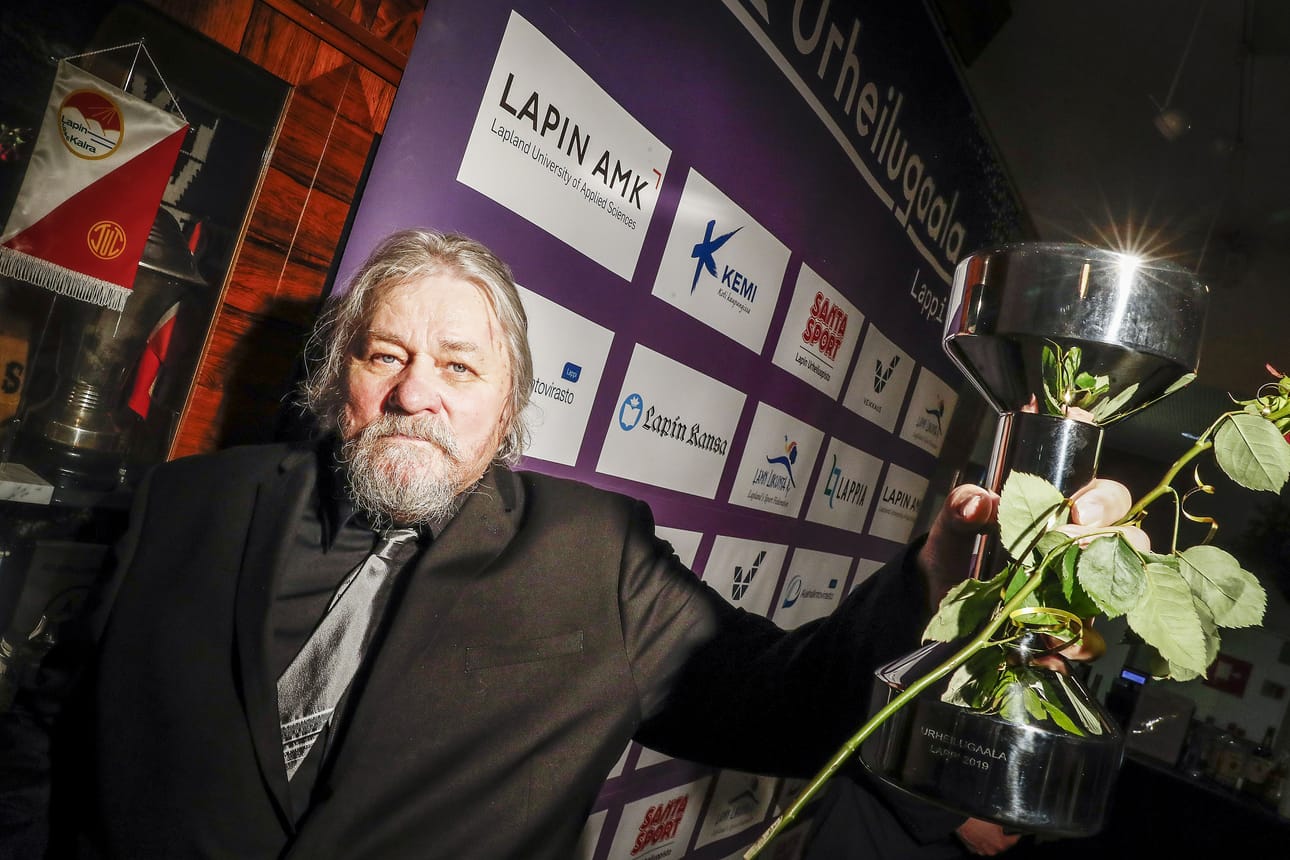Risto Mononen sai elämänurapalkinnon Lapin Urheilugaalassa.