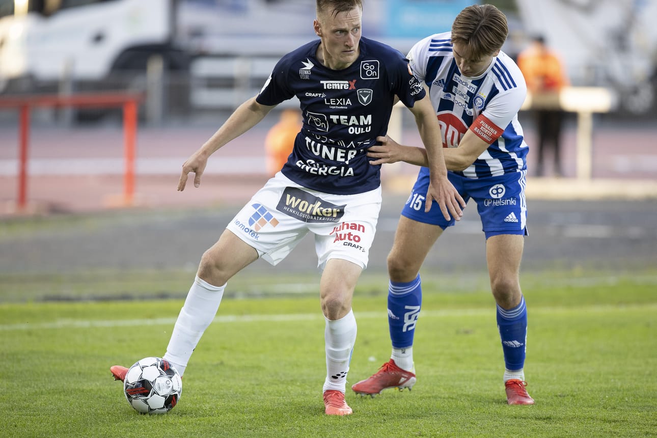 Rasmus Karjalainen vastasi AC Oulun avausmaalista. Arkistokuva.