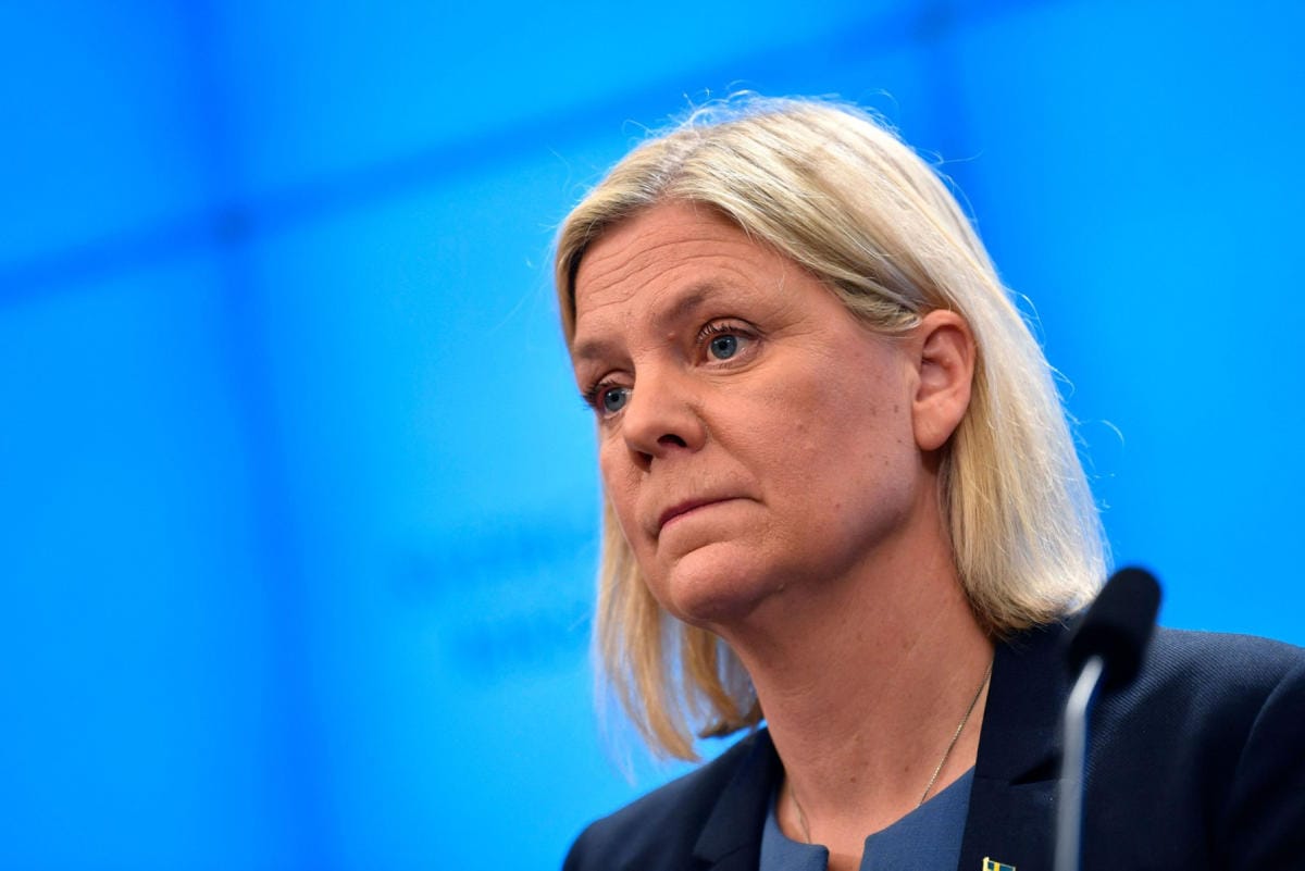 Magdalena Andersson äänestettiin uudelleen Ruotsin pääministeriksi. LEHTIKUVA/AFP