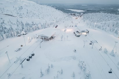Rukan huipulle rakennetaan saunaravintola – Perille pääsee hiihtäen tai hissillä