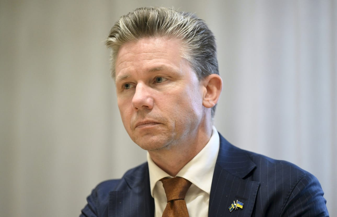 Ruotsin puolustusministeri Pål Jonson. LEHTIKUVA / VESA MOILANEN