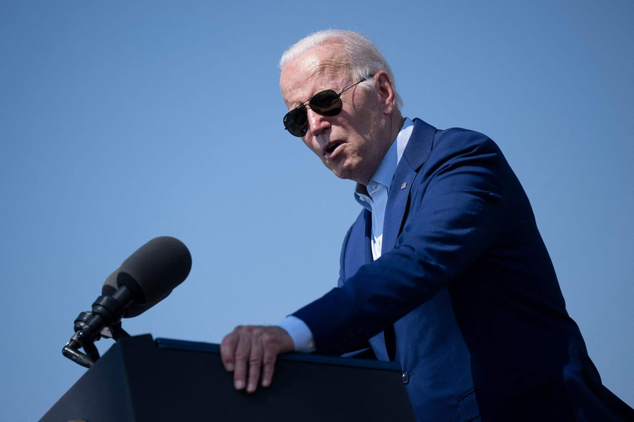 Presidentti Joe Biden pohti eurooppalaispäättäjien kanssa puhelimitse ydinvoimakysymyksiä. LEHTIKUVA / AFP
