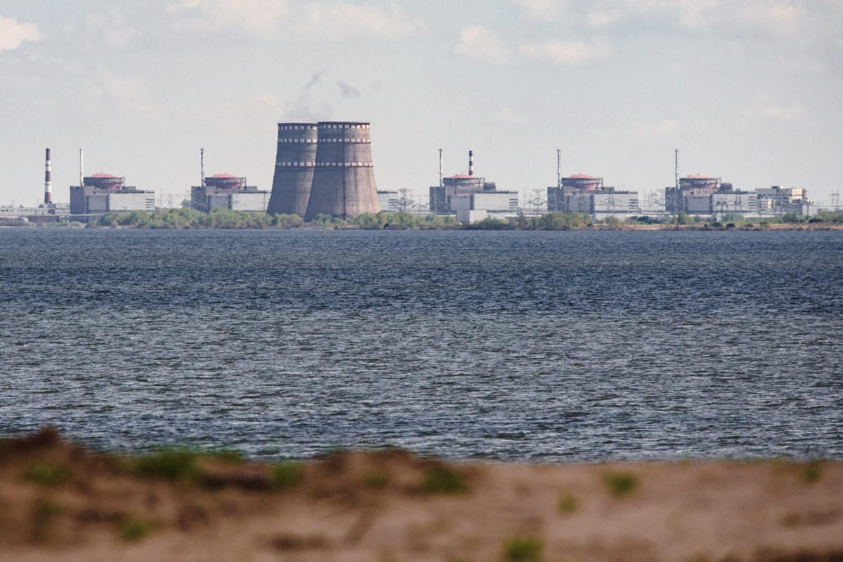 Zaporizhzhjan ydinvoimalan alueella oli jälleen lauantaina tulitusta. LEHTIKUVA / AFP