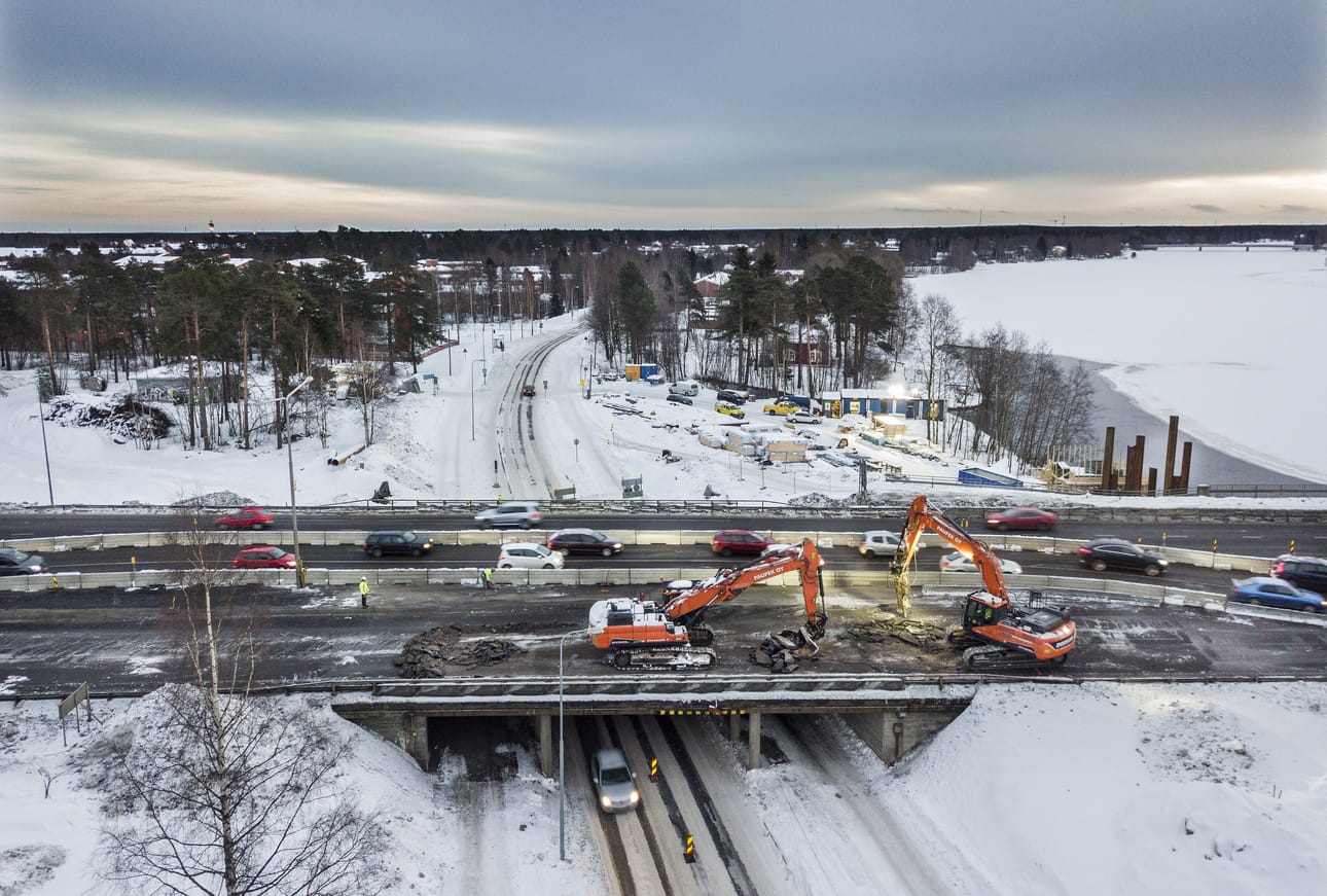 Oulun kohdalla Pohjantiellä on totuteltu alennettuihin nopeusrajoituksiin.