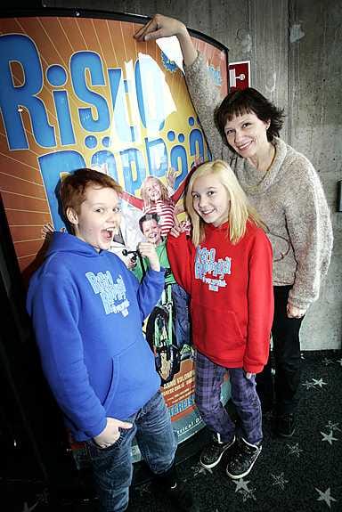 Severi Heikkilä, Lauramaija Luoto ja Mari Rantasila piipahtivat Oulussa kertomassa uudesta Risto Räppääjä -elokuvasta.