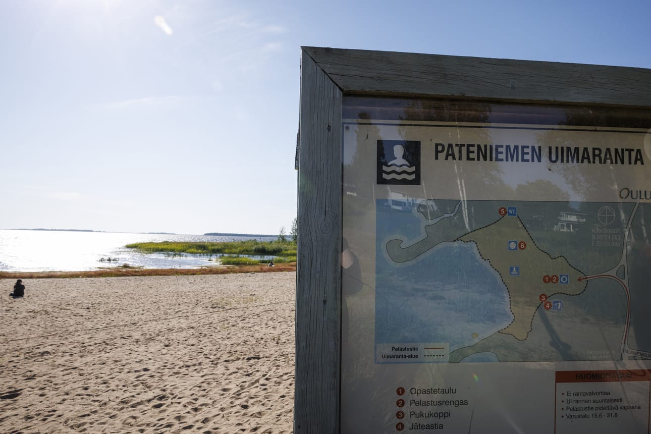 Pateniemen uimarannalla on havaittu runsaasti sinilevää.
